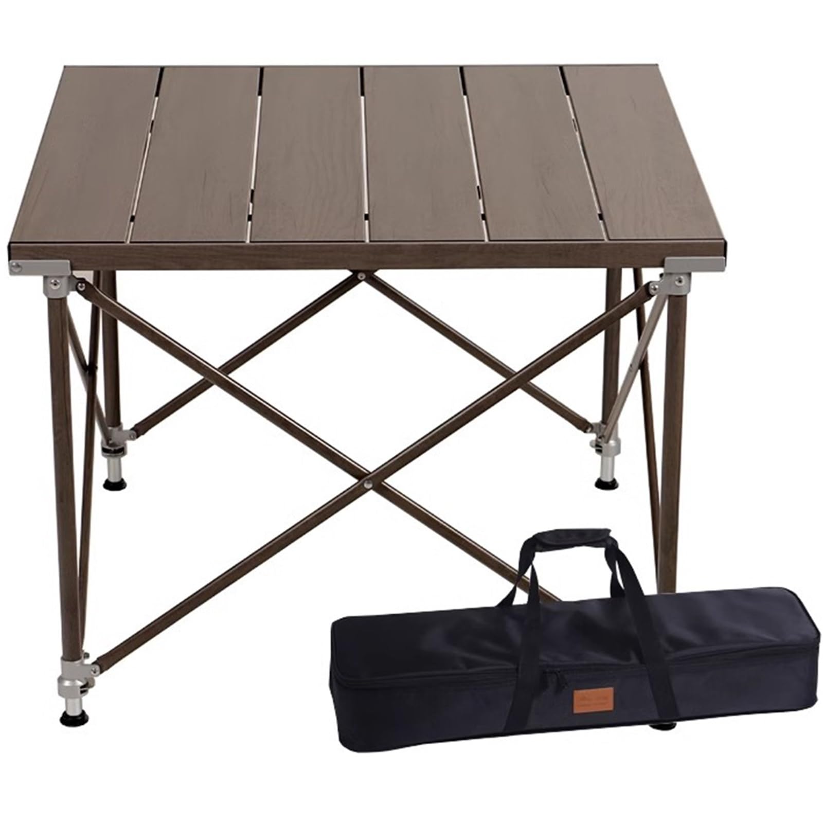 Table réglable hauteur en aluminium pliante table pique-nique noir