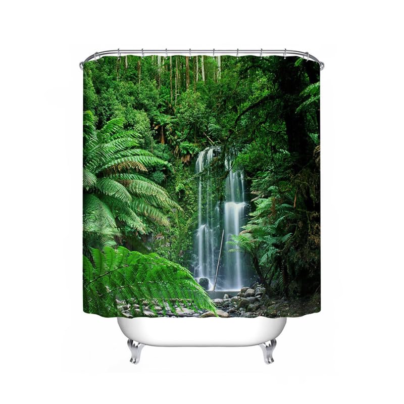 Green Nature Tropical Rainforest Jungle Shower Curtain