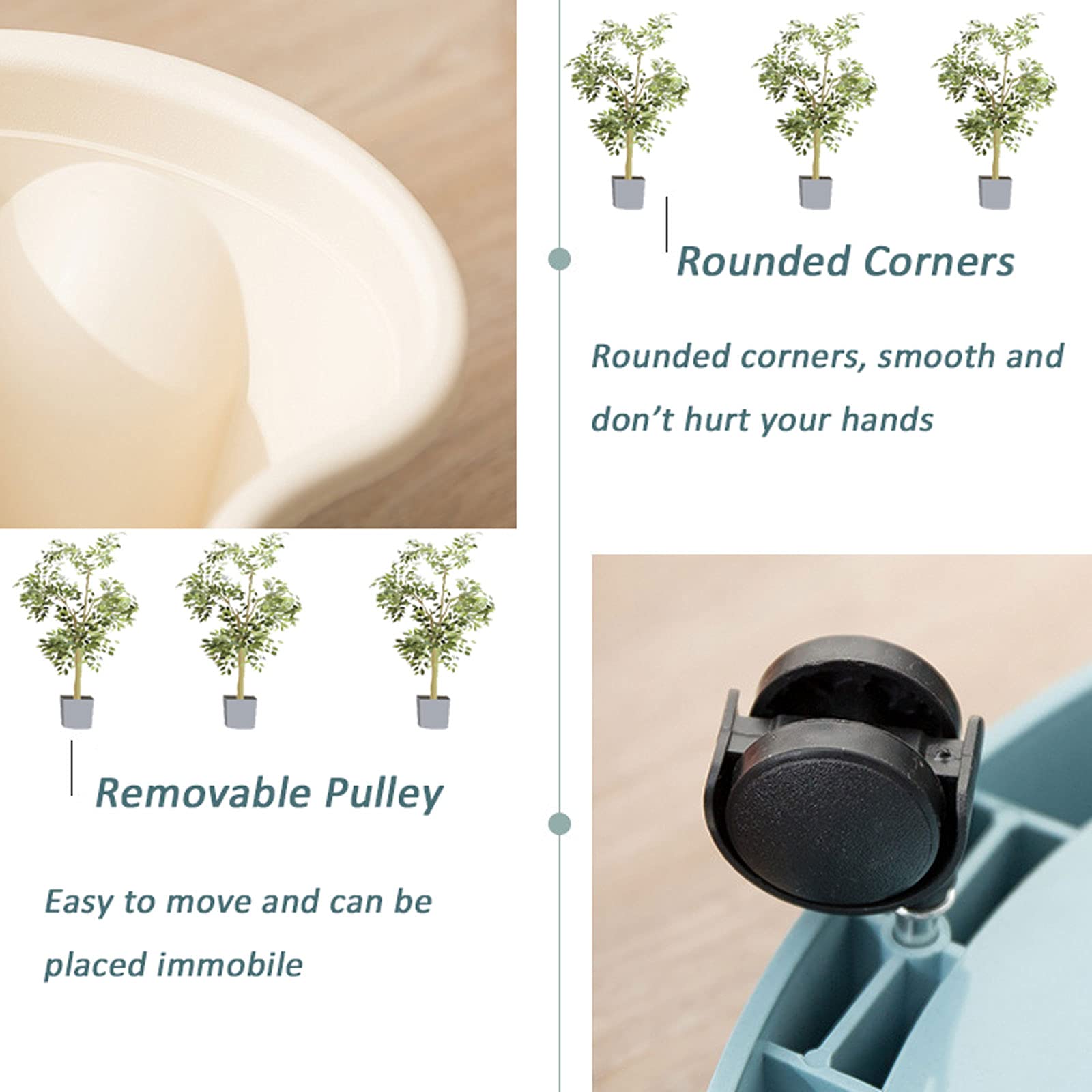 Fioriera da giardino impilabile a 3 livelli, autoirrigante, verticale, per piantare fragole, vasi per erbe aromatiche, multicolore, vasi da giardino impilabili con design a tre petali