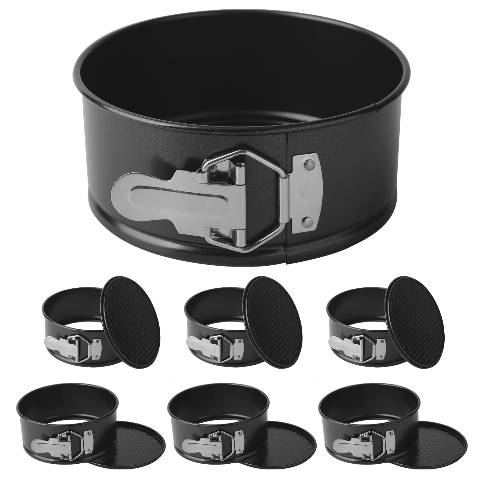 YQGQSUAK 6 Pack 6 Inch Springform Cake Tins, Loose Bottom Cheesecake Tins