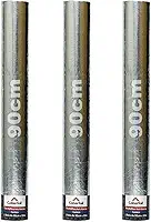 Kit 3 Mantas Asfáltica Adesiva Multiuso Metalizada 90cmx10m Auto Colante Vedação para Telhados Calhas Rufos Alta Resistência e Durabilidade Vazamentos Vedação Refletiva Aluminizada Rolo Fita