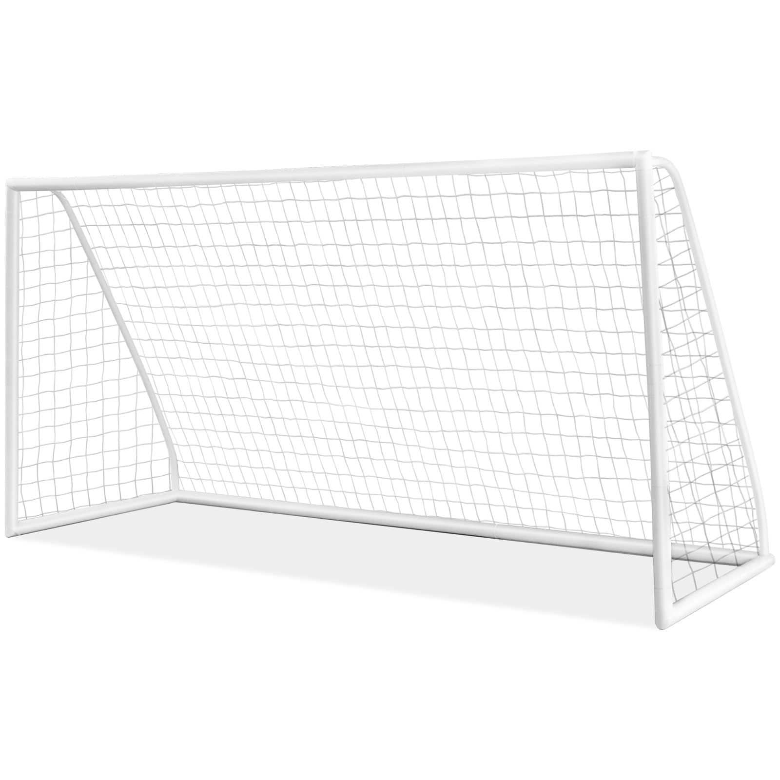 Goplus Soccer Goal, 6x4FT/8x6FT/12x6FT Soccer Net with Strong UPVC