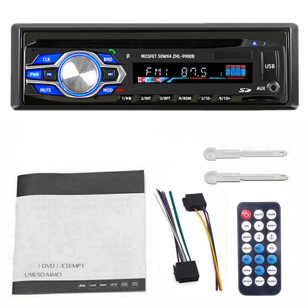 1 Din 12V Car Radio VCD DVD CD Player Vehicle MP3 Stereo Player Audio Stereo Receiver Support Bluetooth