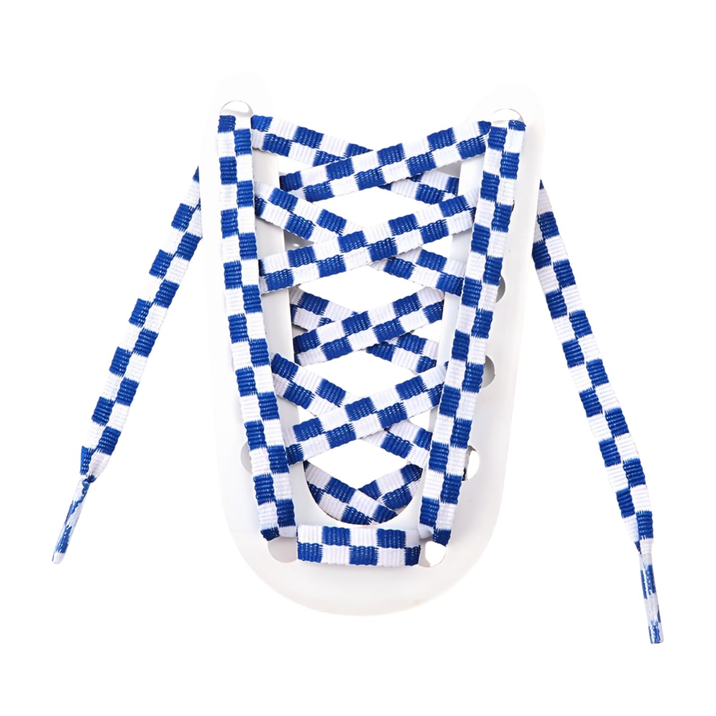 Santimon Flat Shoe Laces for Sneakers Fashion Checkered Shoelaces 2 Pairs Set for Sneakers, Athletic Shoelaces 8MM Wide