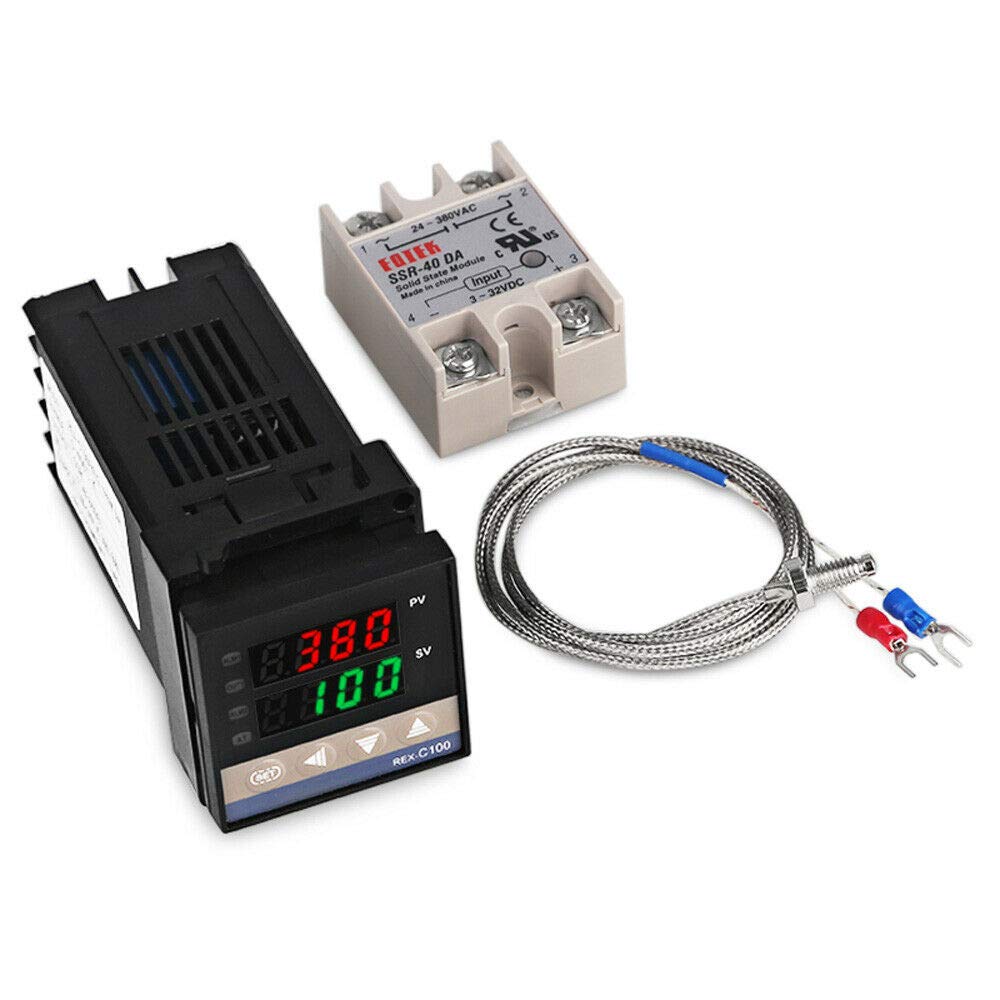 Thermorégulateur PID REX-C100 BE-TOOL avec SSR 40A et sonde K pour équipement RT100