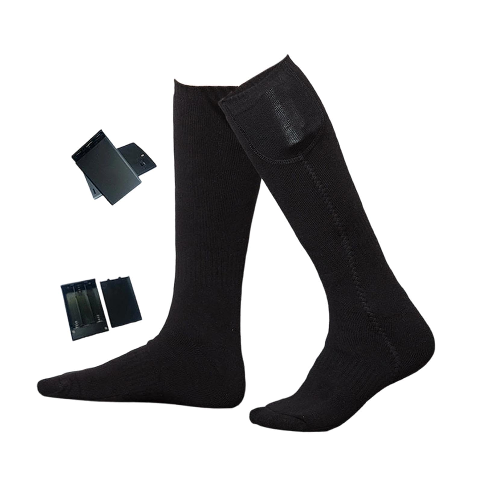 Heated Socks Comfortable Cold Weather Foot Warmer for Skiing Fishing Skating Black-image-43