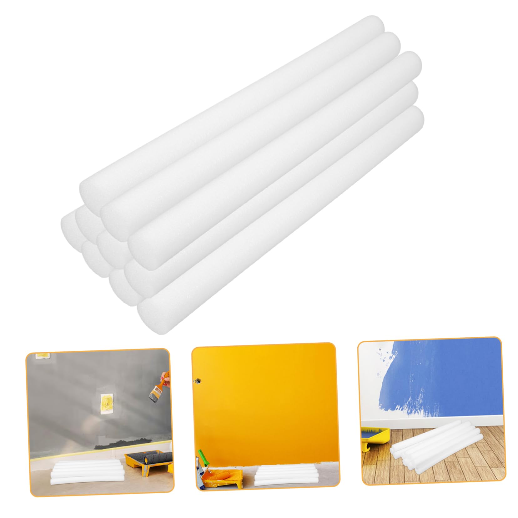 Mipcase 10pcs Pearl Cotton Tubes 4cm Diameter Foam Rods for Professional Packing Inserts