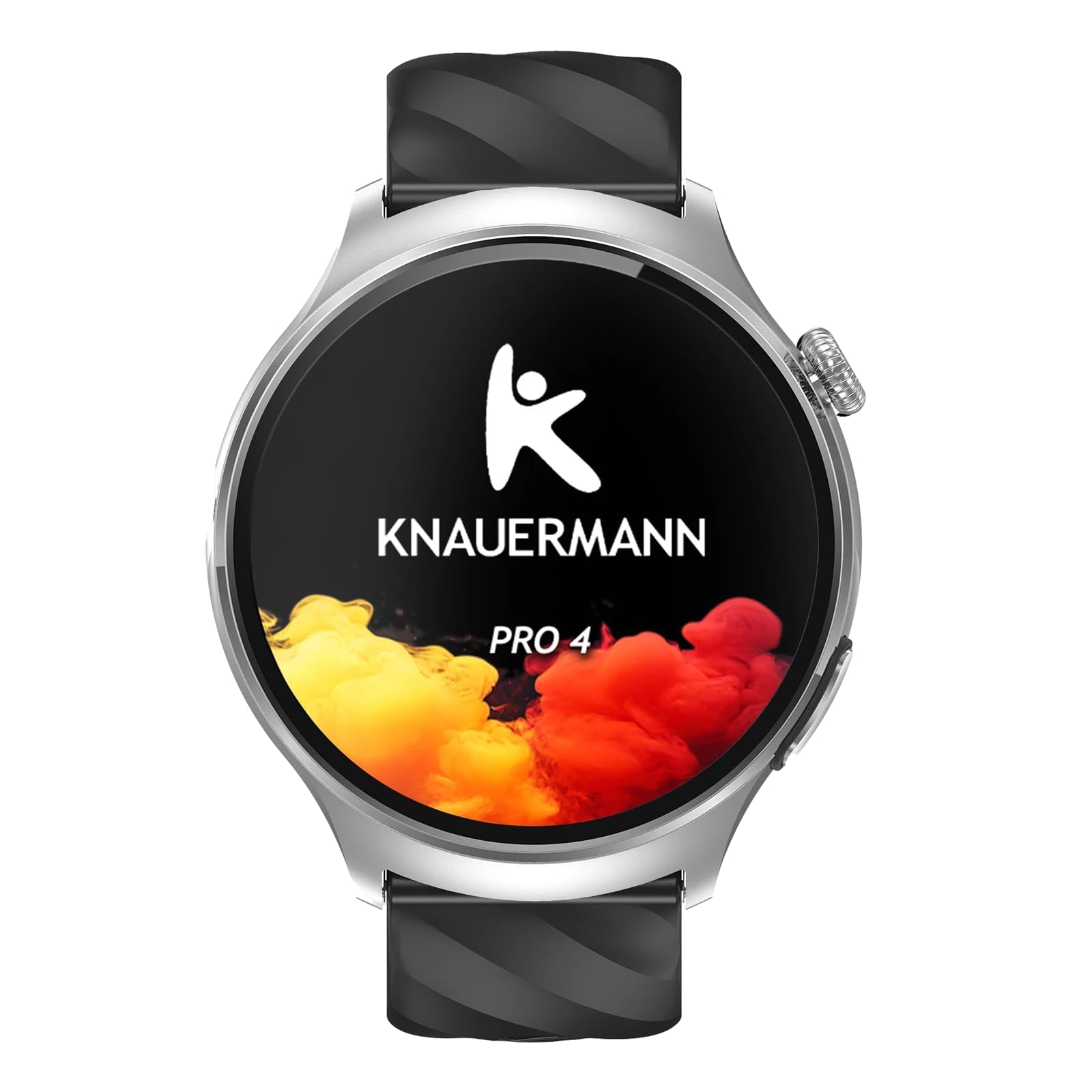 Knauermann Pro 4 ECG Healthy Watch - Reloj Inteligente con función telefónica – Reloj Inteligente Plateado – Pulso presión Arterial oxígeno en Sangre HRV – Análisis del sueño – para Hombre y Mujer