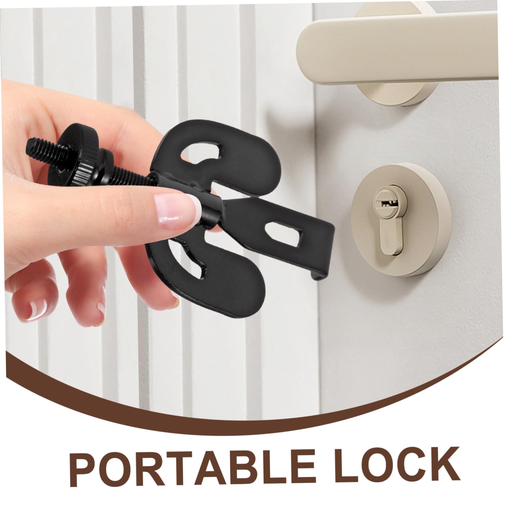 Hemobllo 5pièces Verrou De Porte Portable Inoxydable Serrure De Sécurité Pour Chambres Et Voyage Dispositif De Protection Pour Femmes Et Voyageurs