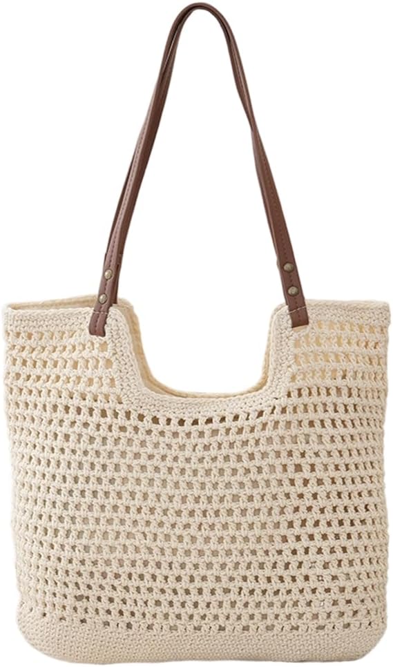 Crochet Beach Bag, Summer Purses for Women, Boho Woven...