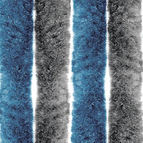 Fun Star Velcro Cortina 200X90 plata / azul