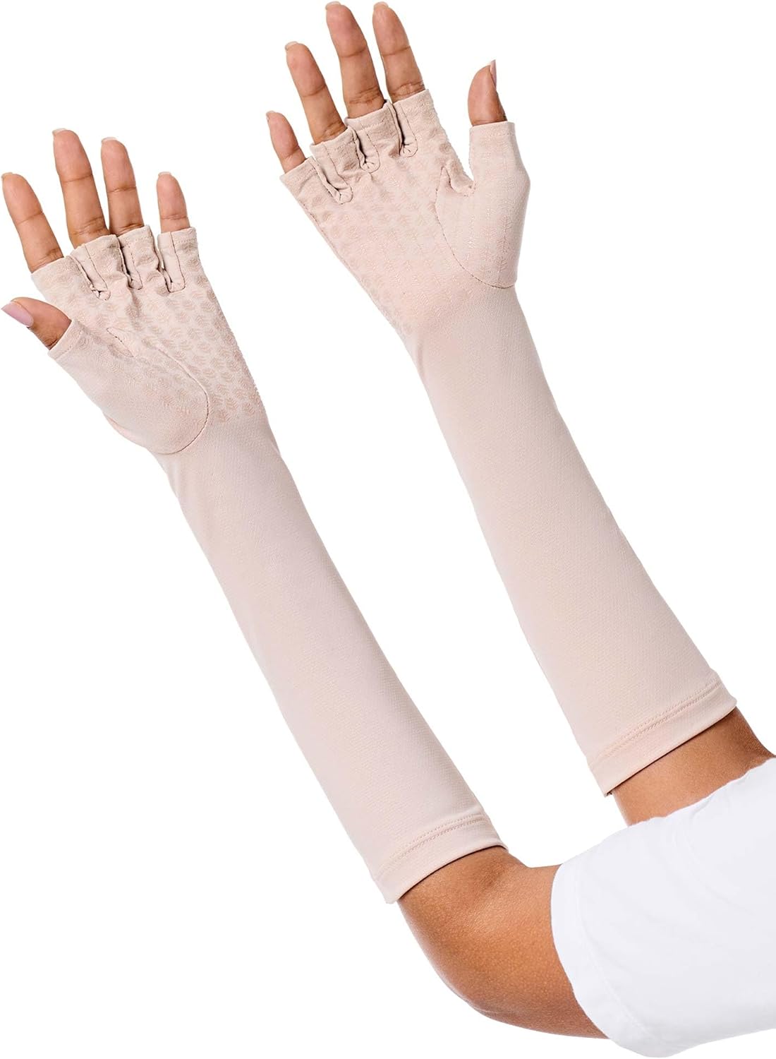 Coolibar Fingerless Mid-length UV Sun Gloves - UPF 50+ Sun Protection - Bona