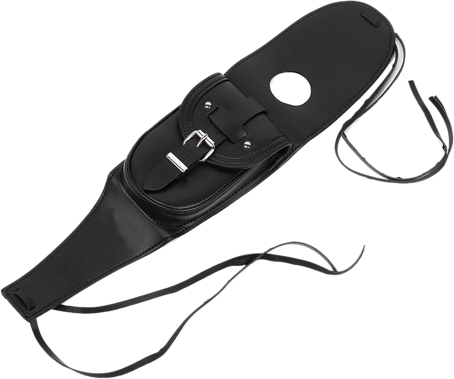 Aramox Motorcycle PU Leather Fuel Bag Pouch Pad Bib Fit for XL 883 1200 Black