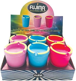 Fujima 6pc Display Jumbo Glow Extinguishing Ashtray - 5.2