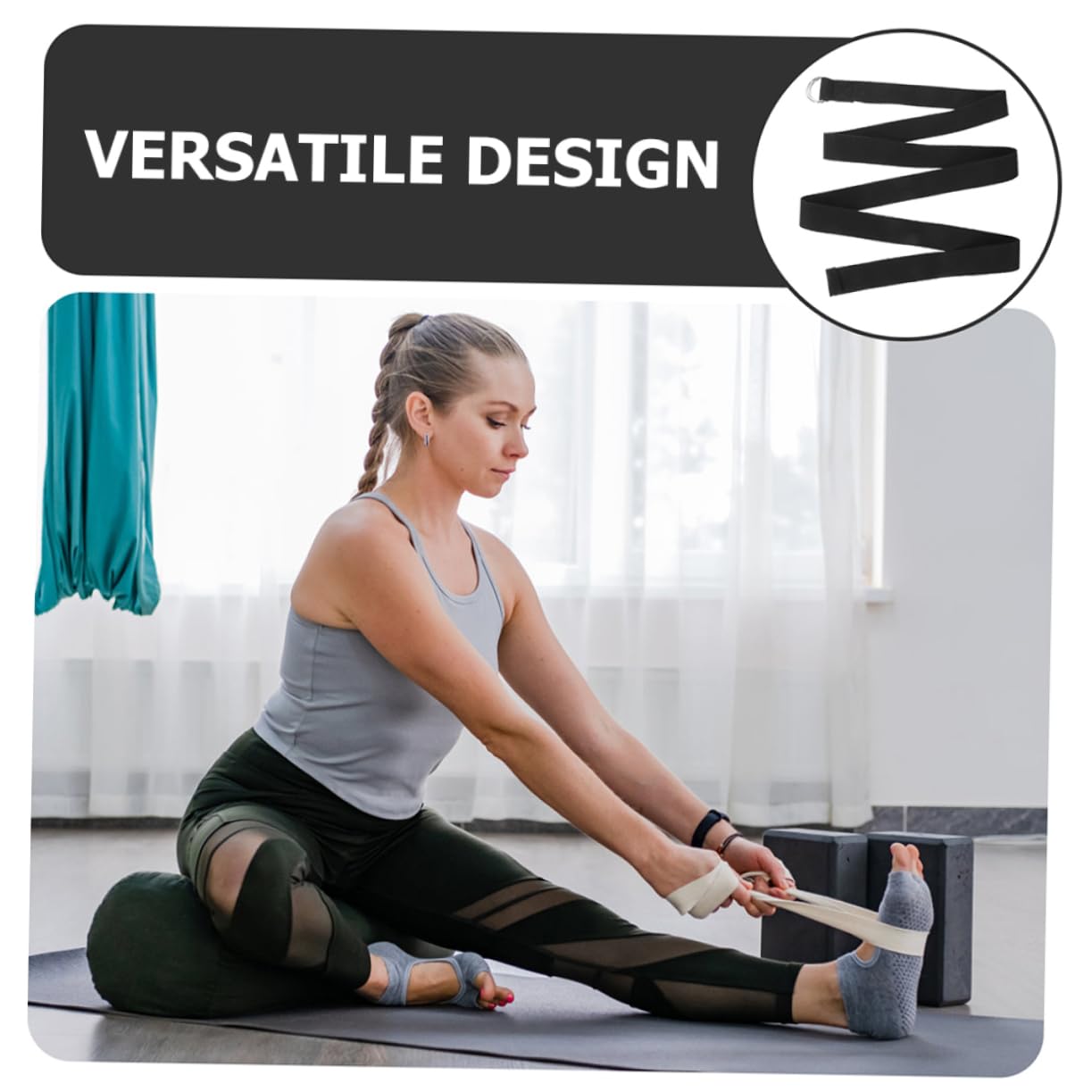 10stücke Verstellbare Yoga Bänder Nicht-elastische Fitness-gurte Für Effektives Dehnen Und Training Leicht Tragbar Für Zuhause Und Fitnessstudio Für Yoga Und Pilates