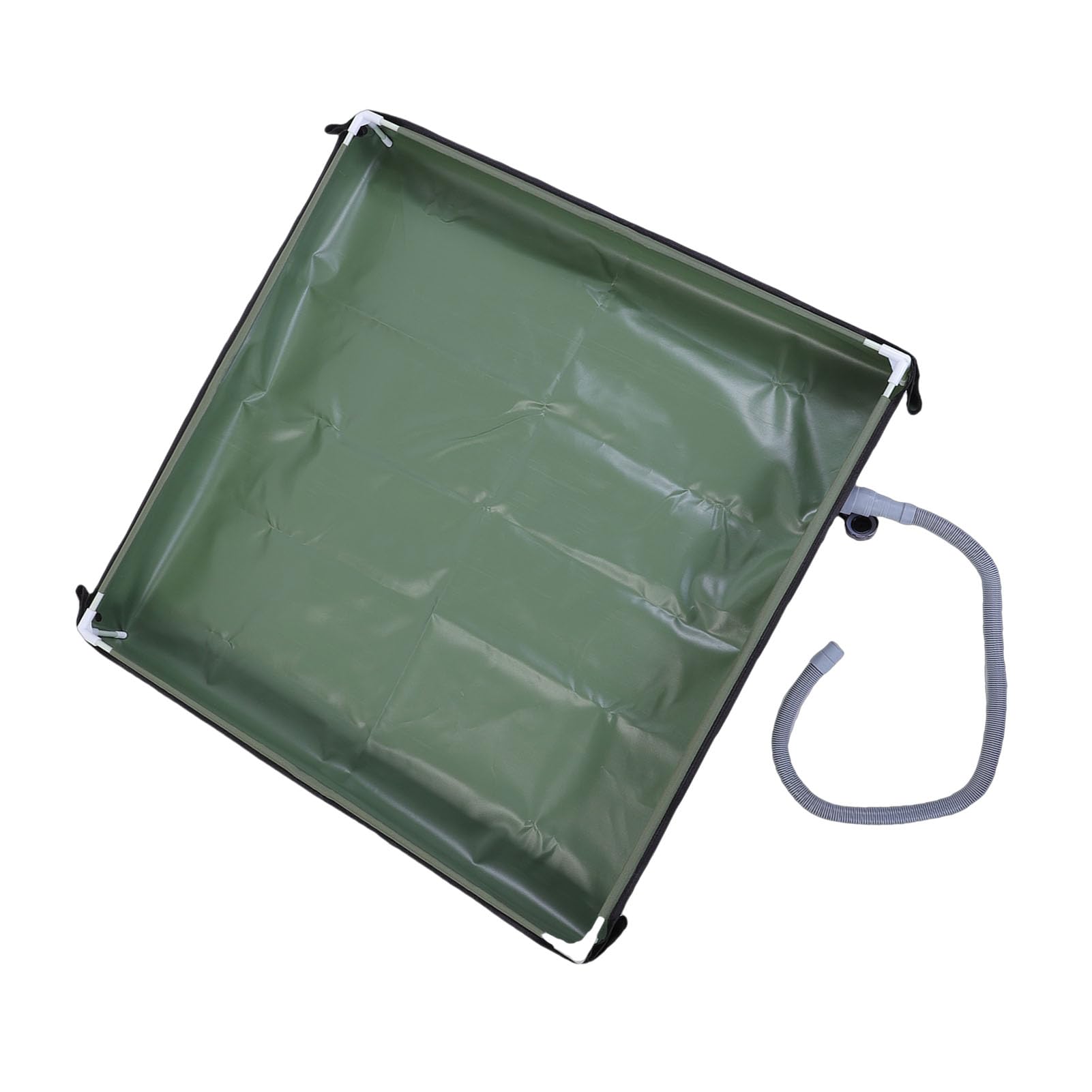 Plato de Ducha portátil Base de Ducha Plegable Piso con Tubo de Drenaje Desmontable para Camping RV Exterior Interior