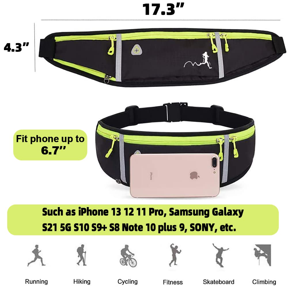 Riñonera para hombres y mujeres, bolsa impermeable para correr, cinturón para viajes en el gimnasio, soporte reflectante ajustable para teléfono para iPhone 13 12 11 Pro Max Samsung Galaxy S20 4