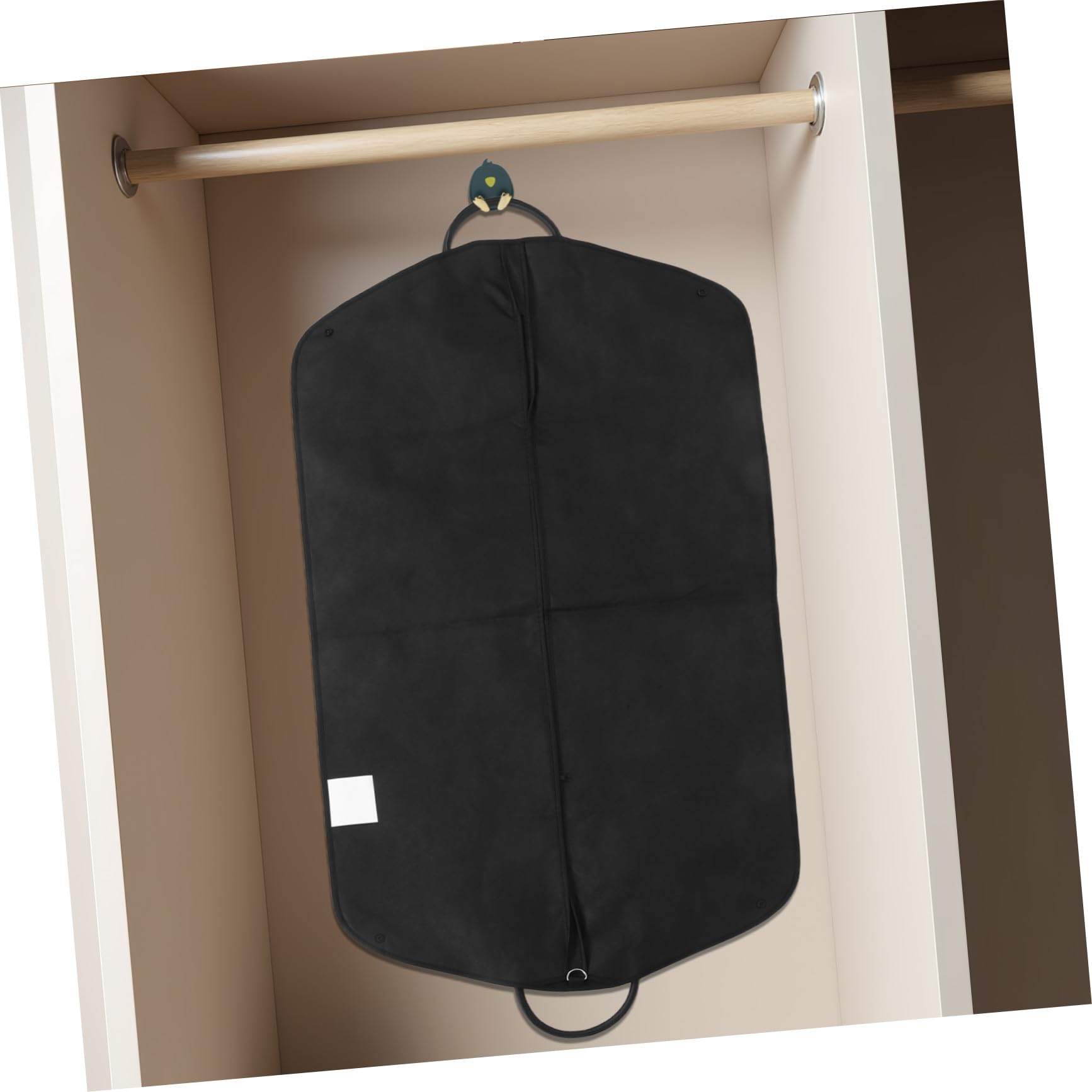 Funda de Traje de Vestir 2 Piezas de Tela No Tejida Negra | Cremallera Resistente y Asa Integrada, para Ropa y Abrigos, Uso en Oficina y Viajes de Trabajo
