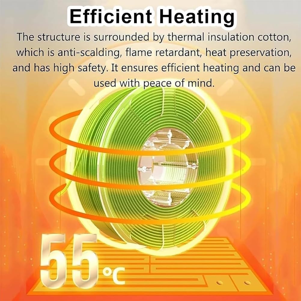 Secador De Filamento para Impresión 3D, Deshidratador Filamento Impresora 3D con Pantalla Táctil, Calentamiento Rápido De 360° Y Temperatura Ajustable 40 ℃ -55 ℃, para Hogar Y Estudio