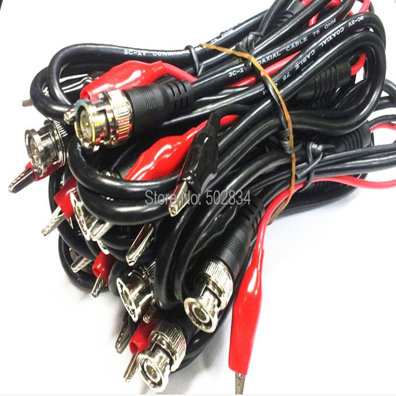 Wiring Connecting Terminals - 10pcs BNC Male Plug to Dual Test Alligator Clips Oscilloscope Probes Adapter Cable 1m
