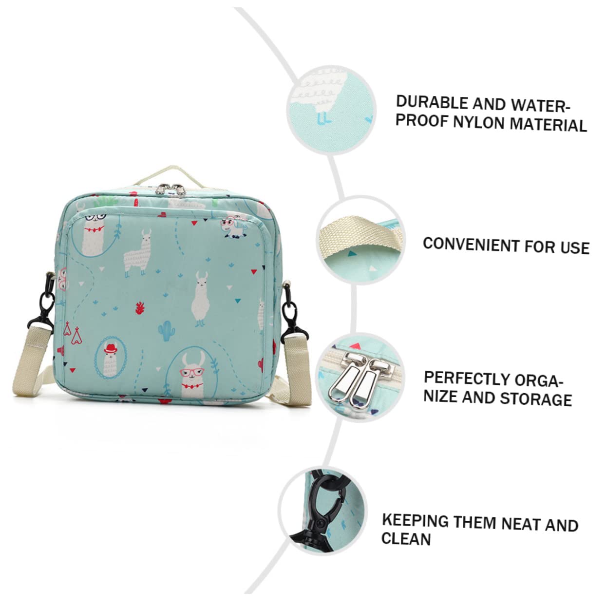 Abaodam 2piezas Bolsa De Almacenamiento De Reutilizable Diseño Contenedor Organizador De para Bebés para y