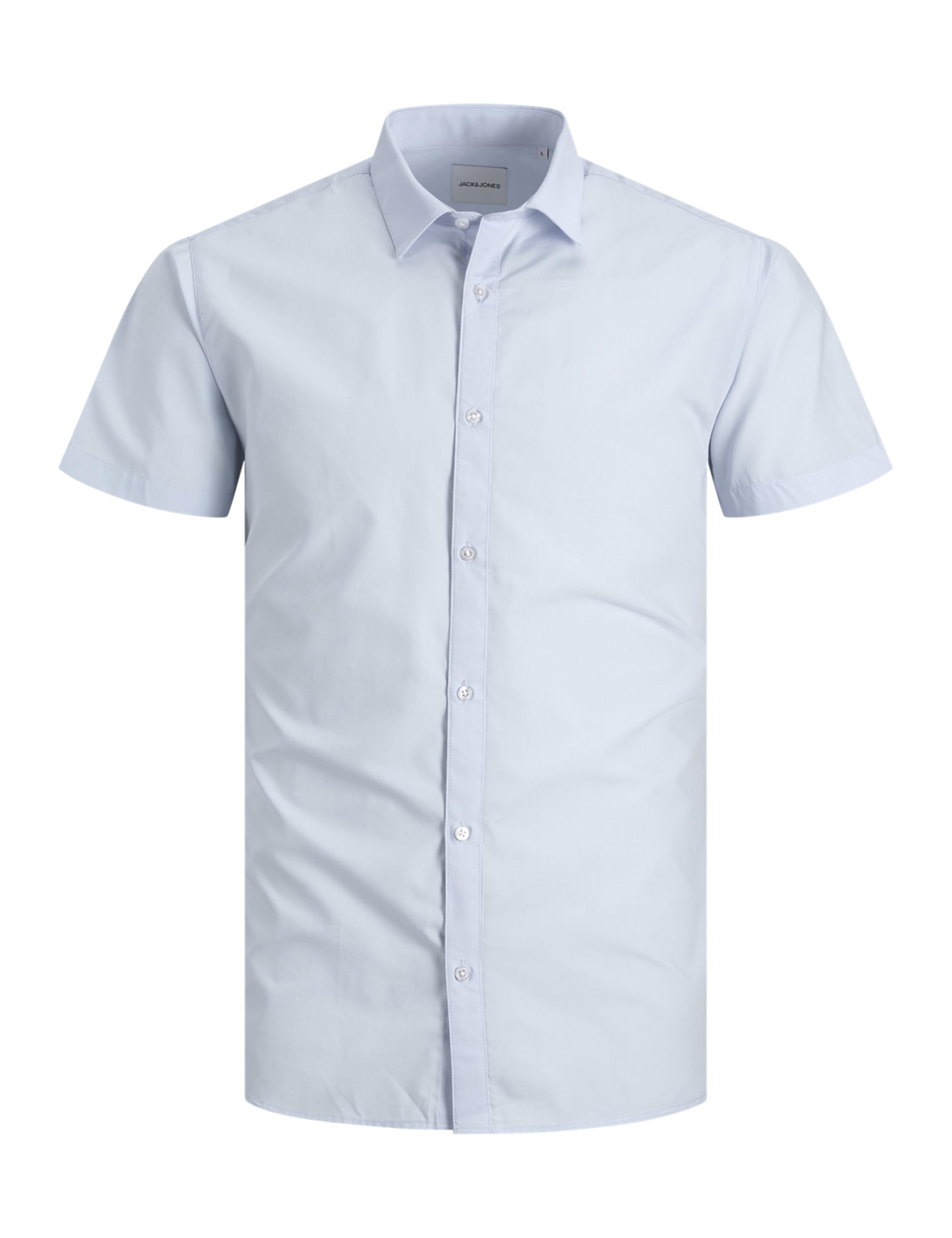 JACK & JONES Men's Jjjoe SS Plain Shirt, Cashmere Blue, XS