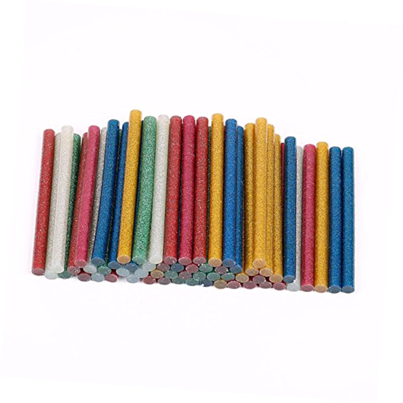 FRCOLOR 100 Stück Bunte Glitter Heißklebesticks Umweltfreundliche Eva Klebestifte Starke Haftung Schnell Trocknend Vielseitig für Basteln DIY Schule Holz Papier Stoff Glas Zufällige Farbe