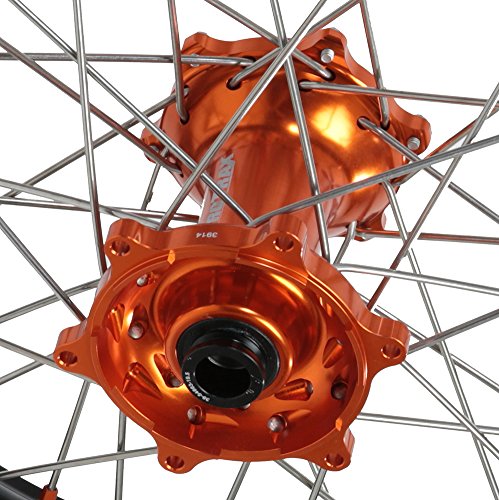 Protrax Complete Rear Wheel Rim 19\"X1.85 Orange Hub Ktm 125SX 250SX 450SXf 13-17