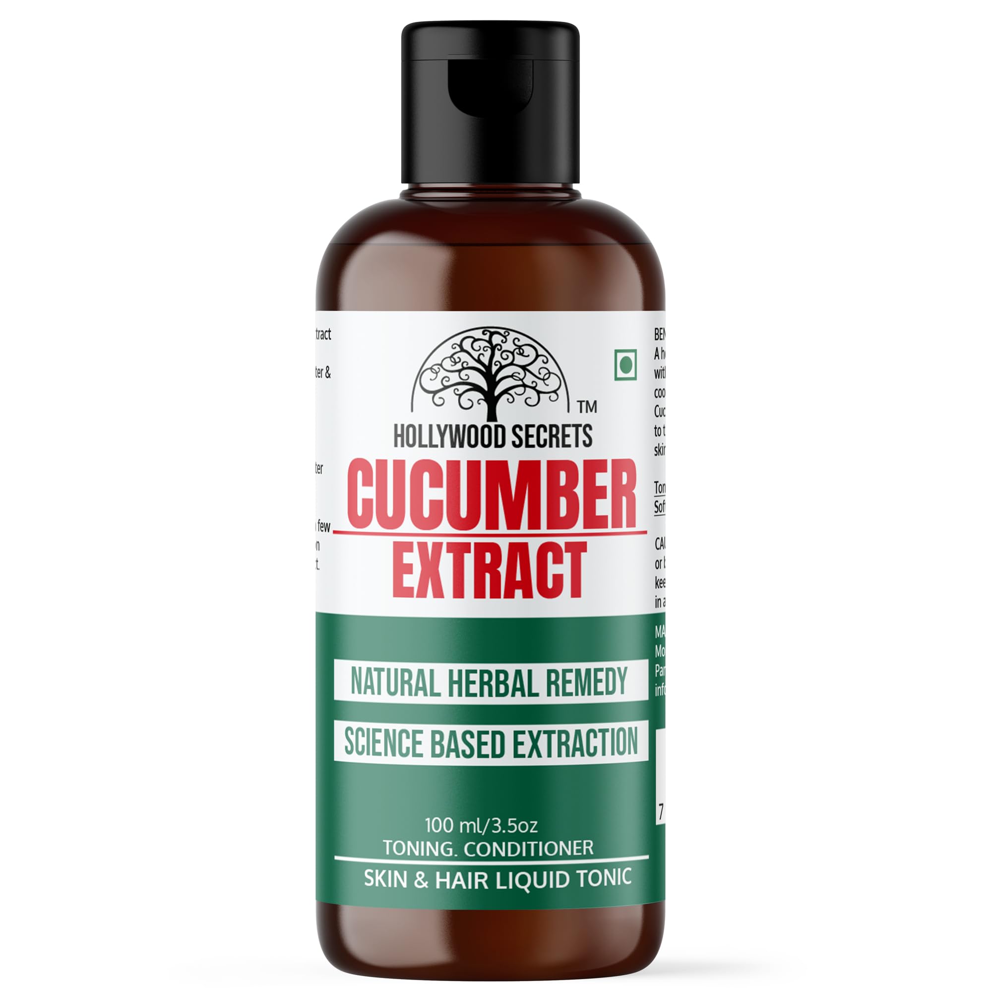 Pure 85% Cucumber Liquid Botanical Extract | Toning | Conditioner | Hair Growth | 100ml