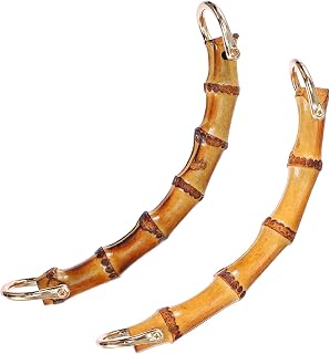 VALICLUD 2Pcs Bolsas Alças U- Em Forma de Saco De Alças De Bambu de Bambu Alças da Bolsa para O Saco de Fazer DIY Craft (Mixed)