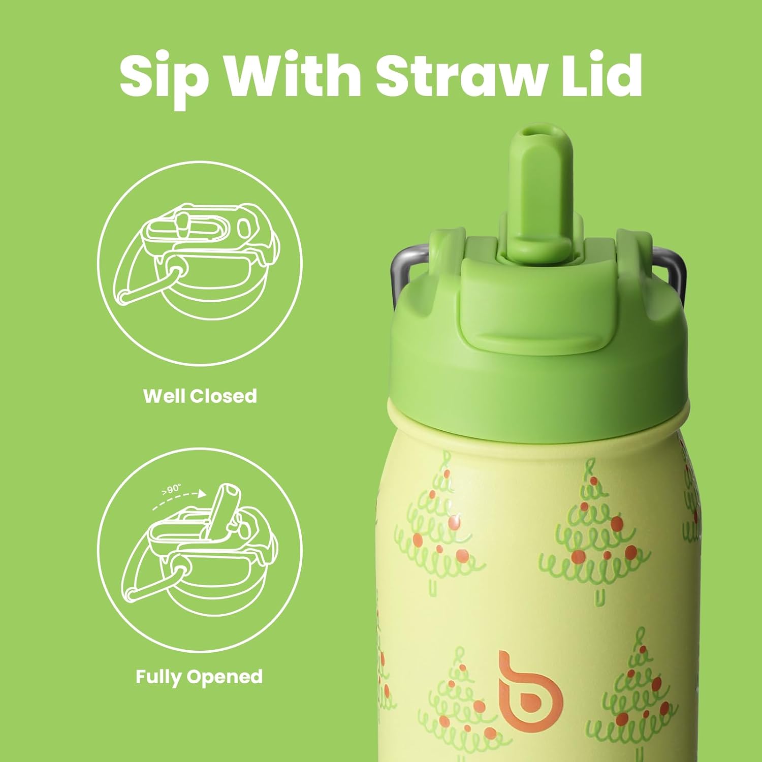 BOTTLE BOTTLE 24oz Insulated Water Bottle Stainless Steel Sport Water Bottle with Straw and Adjustable Lid Daily Pill Organizer - Image 5