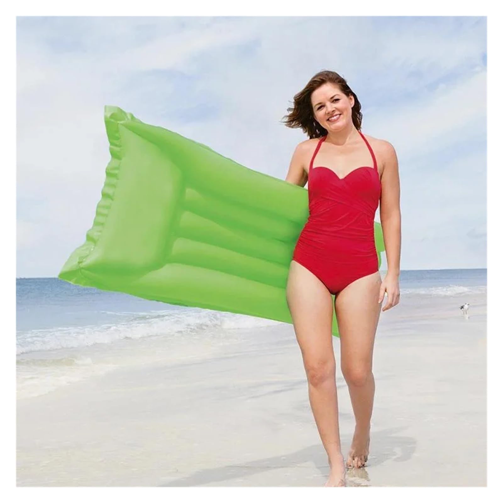 Luftmatratze Wasser Aufblasbare Schwimmmatratze for den Pool, Schwimmreifen, Wasserliege, Wasserhängematte, Schwimmring, Pool-Strand-Schwimmring(Yellow)