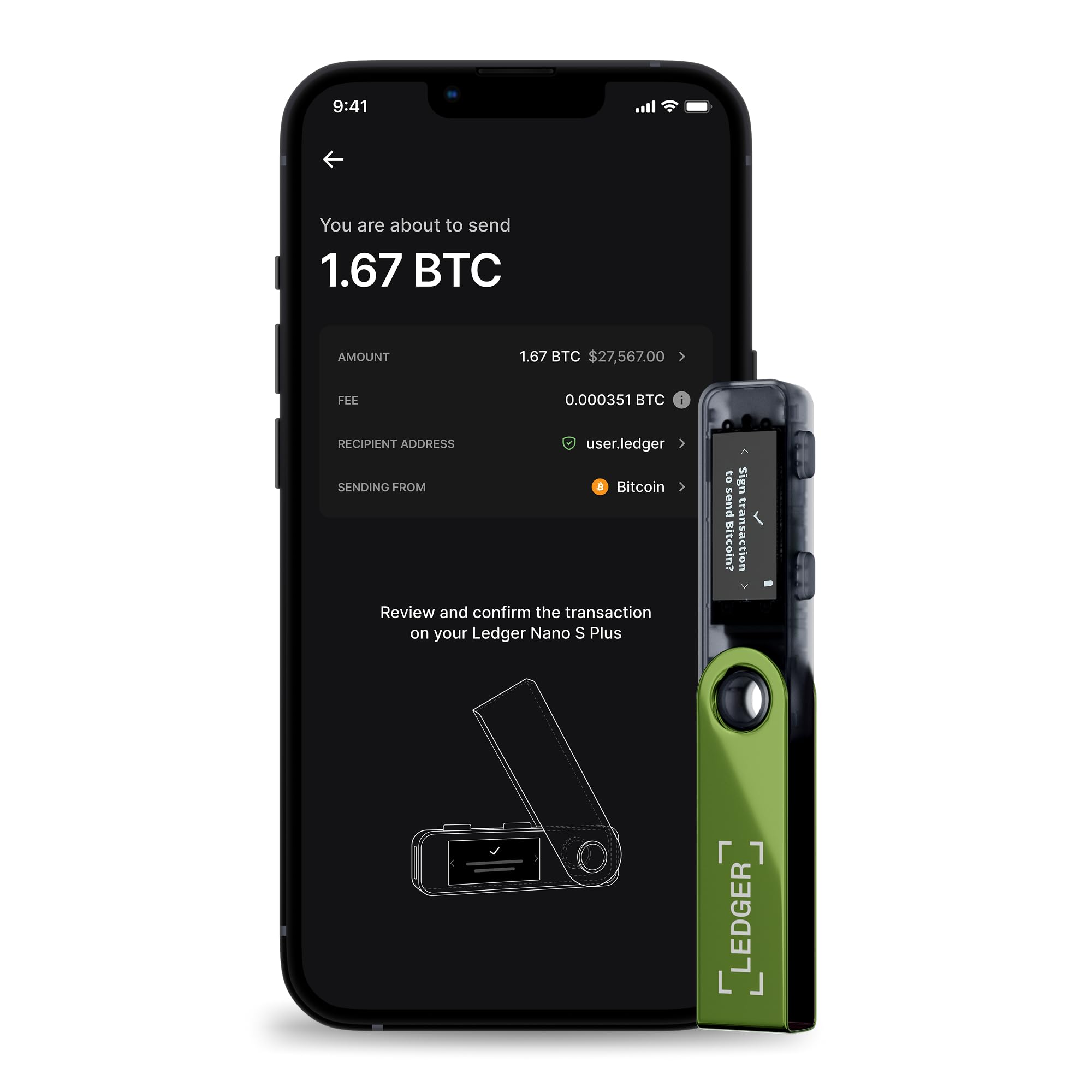 Amazon.co.jp: Ledger Nano S Plus - Crypto Asset Hardware Wallet Securely  Protects Crypto Assets, NFTs, and Tokens, Compatible with Desktop and  Android ...