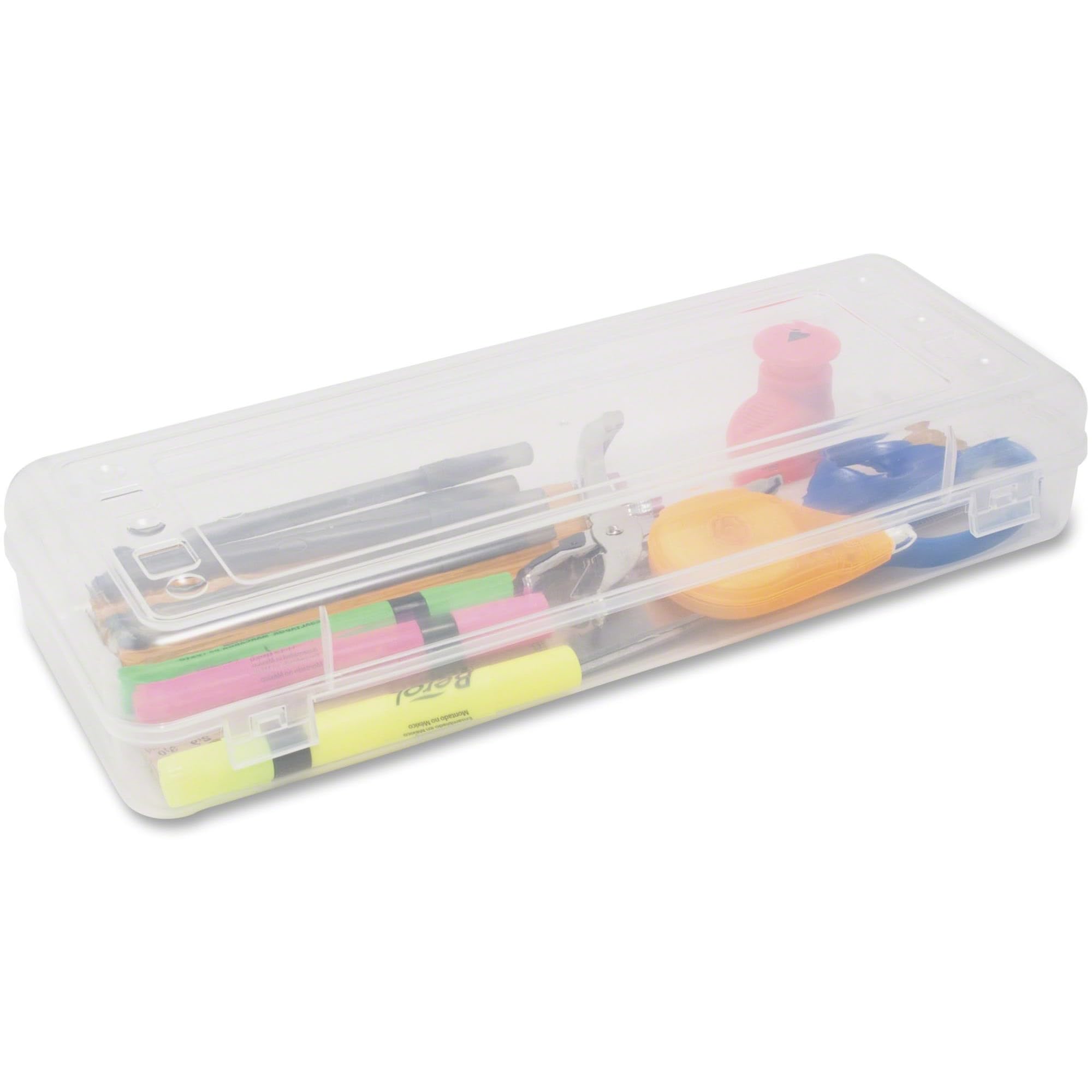 Advantus Innovative Storage Designs 67033 Stretch Art Box, Polypropylene, Snap Shut, Clear (AVT67033)