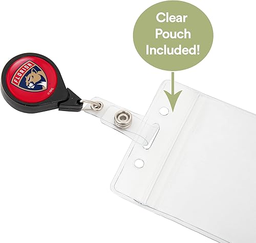 Miniatura 5 de Florida Panthers NHL Team - Carrete retráctil para tarjetas de identificación con bolsa