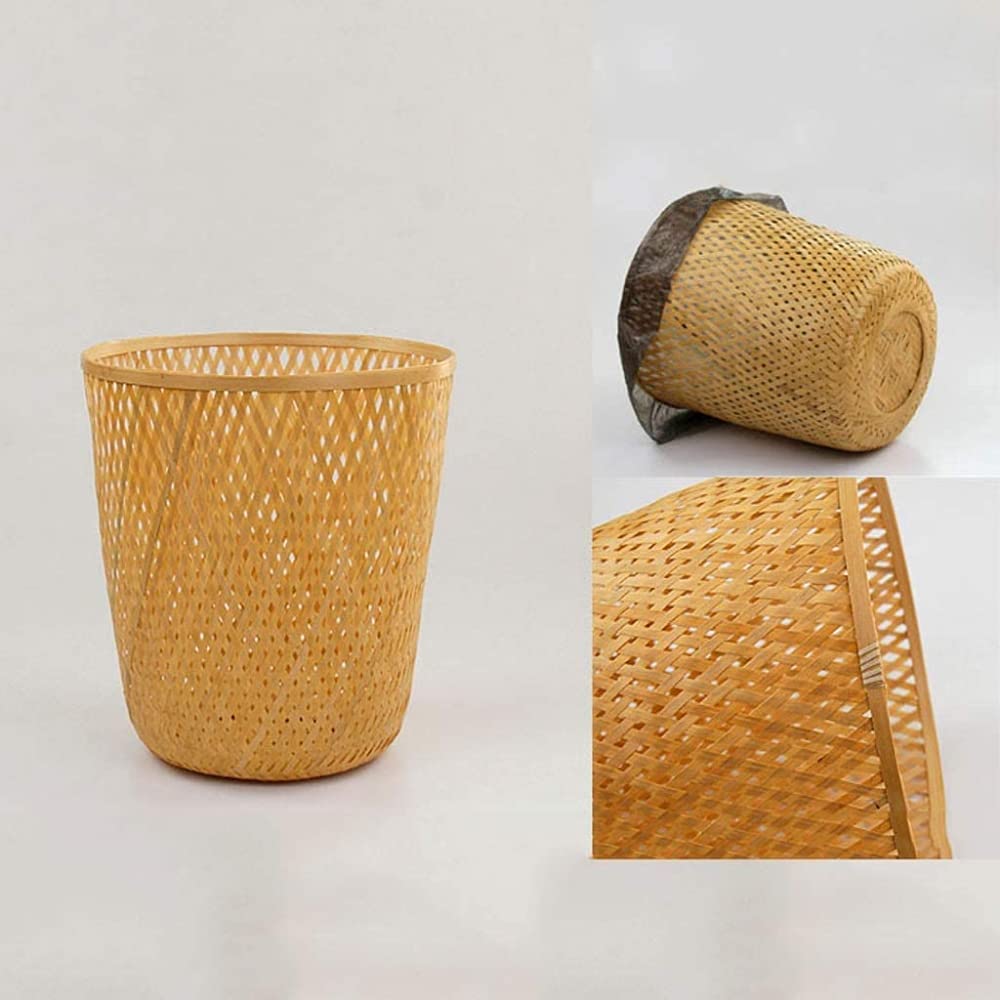 Papelera Pequeña De Plástico Sin Tapa - 17x21.5x25.2 Cm, Base Antideslizante, Para Baño, Dormitorio U Oficina