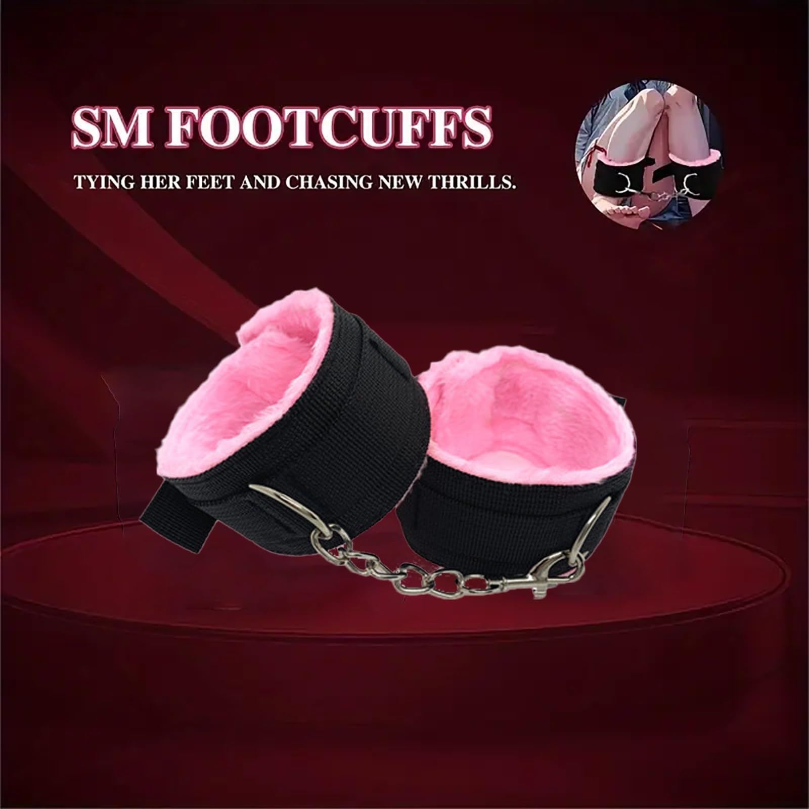 Bondage Set con 47 Piezas Juego De Cama SM Bondage Sexual Extremadamente Erótico Juego De Fetiche con Esposas Tobillo Tapón Anal Látigo Mordaza De Bola Venda Para Los Ojos Para Mujeres Y Hombres