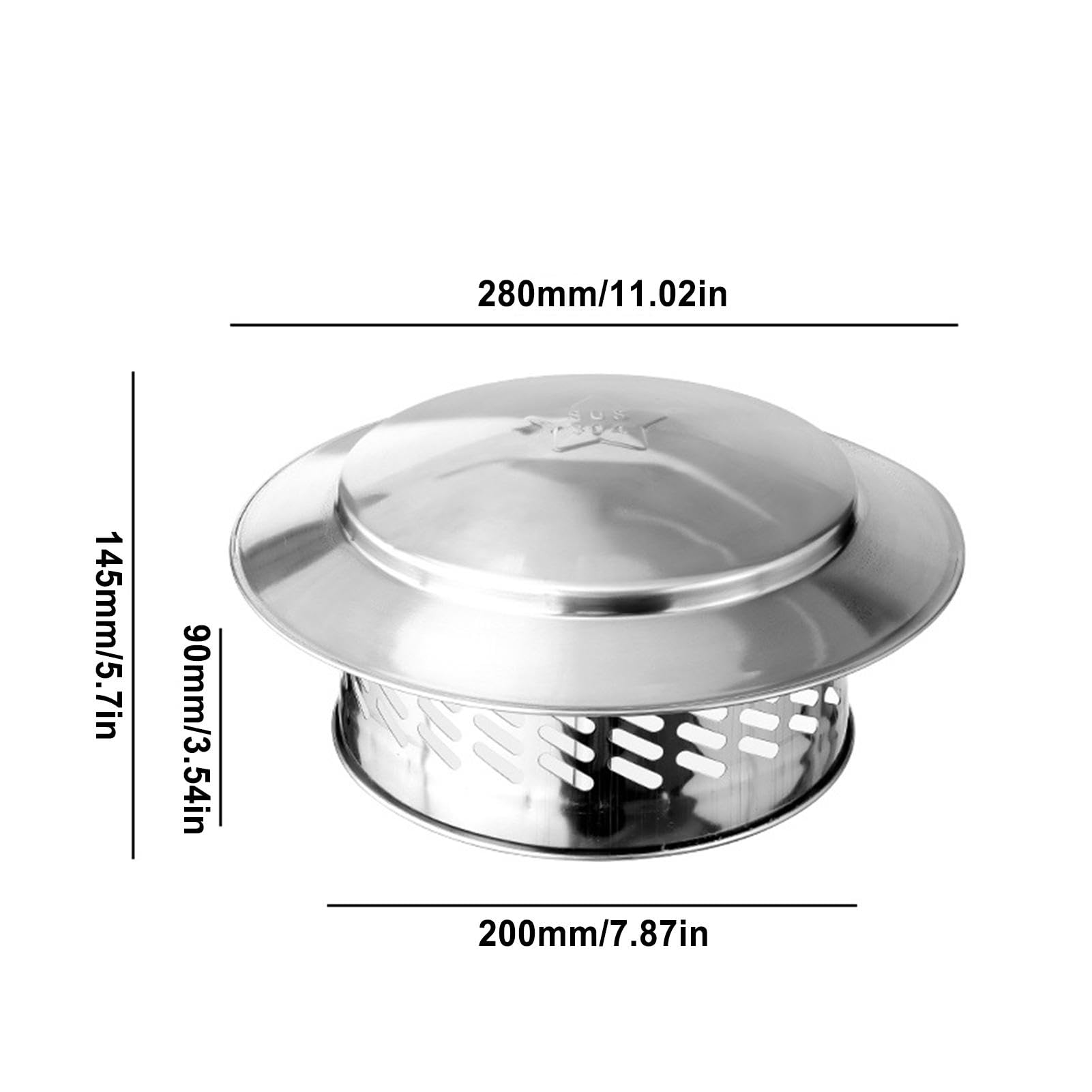 Copertura Foro Camino 150mm In Acciaio Inox - Antiodore E Antiratto - Foto 7