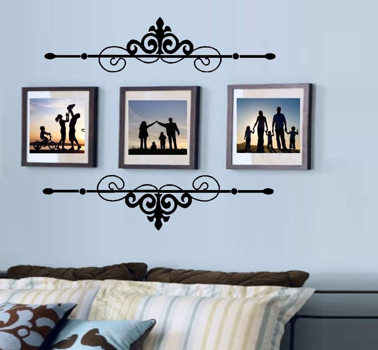 Scroll Border #6 Lot 2 Wall or Window Decals Each is 6" x 25"