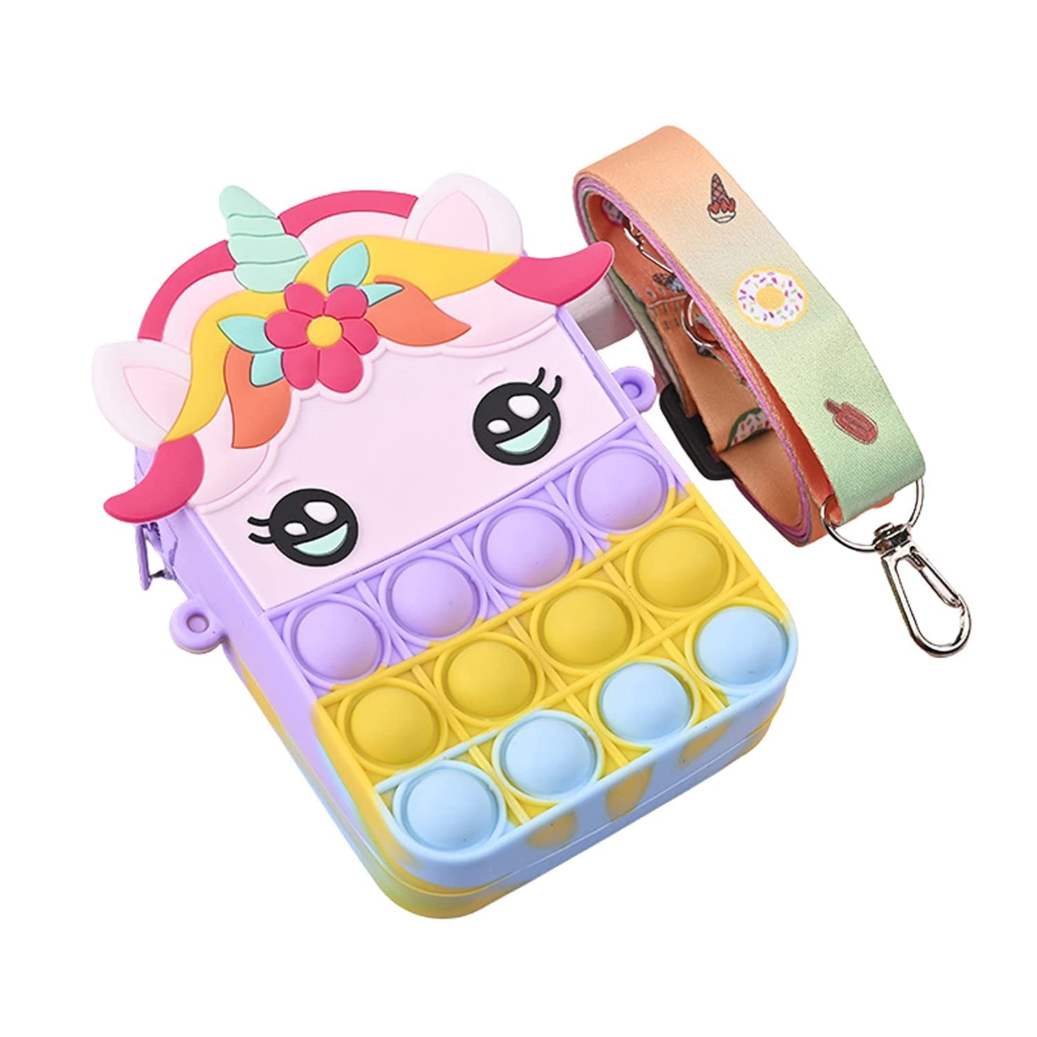 GenericAnti-Stress Toy Shoulder Bag, Pop Push It Handbag, Fidget Toys Sensory Bag, Pop Fidget Bag Toy, Pop Creative Shoulder Bag, Gifts for Kids Adults