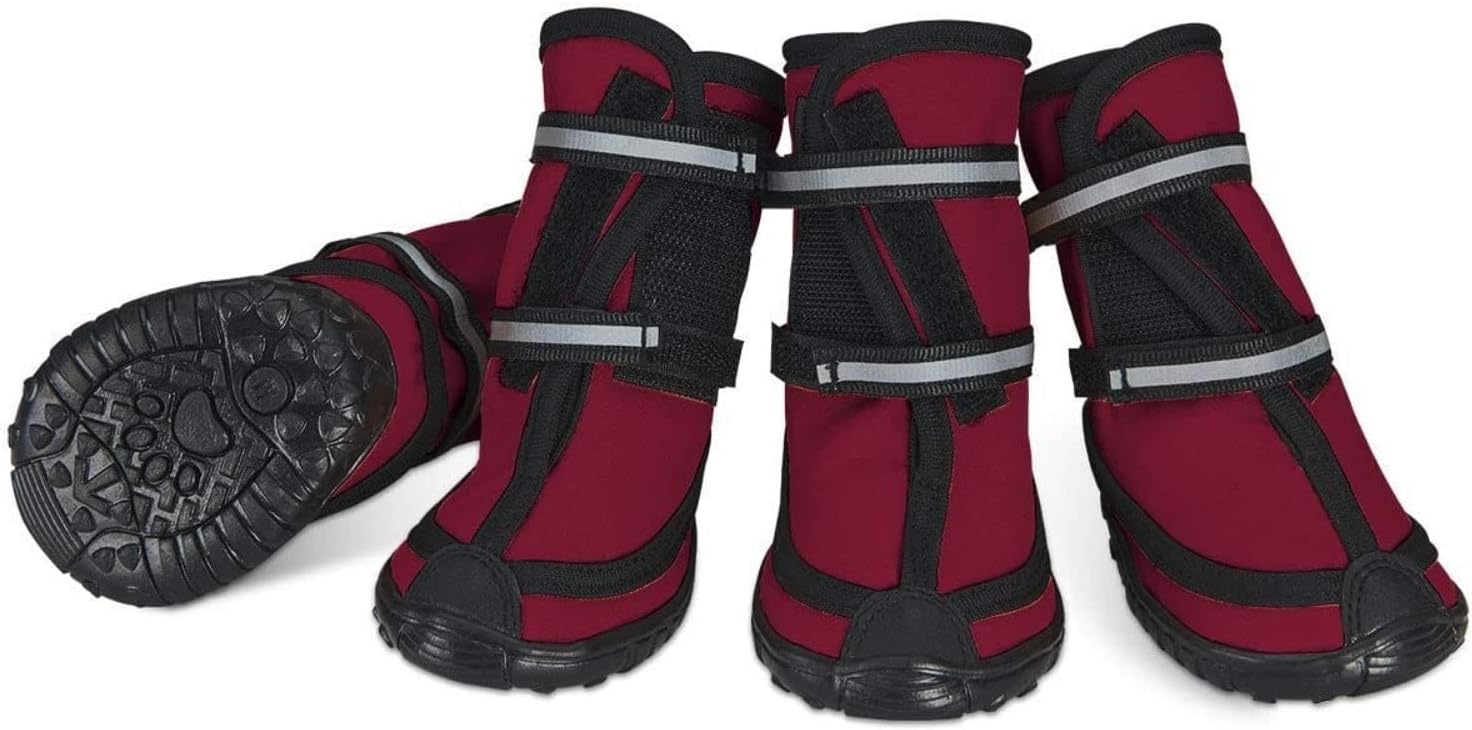 ZOOBERS 4PCs Waterproof Winter Dog Boots NonSlip Dog Shoes for Snow