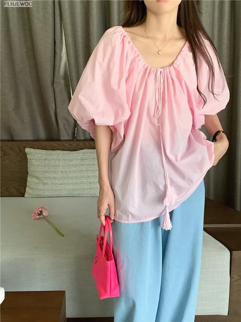 Top Camicette estive da donna casual con papillon