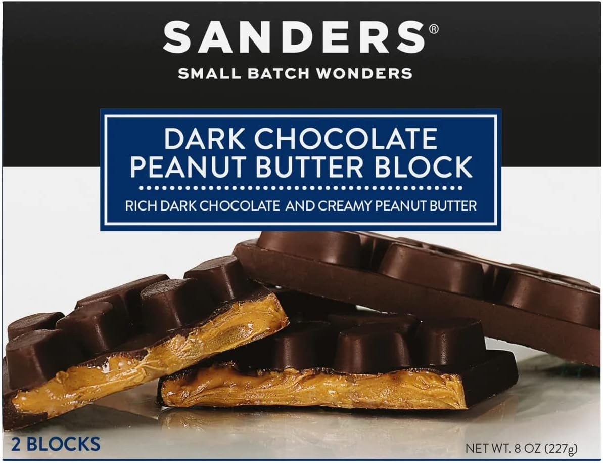 Sanders Dark Chocolate Covered Peanut Butter Block, Gift