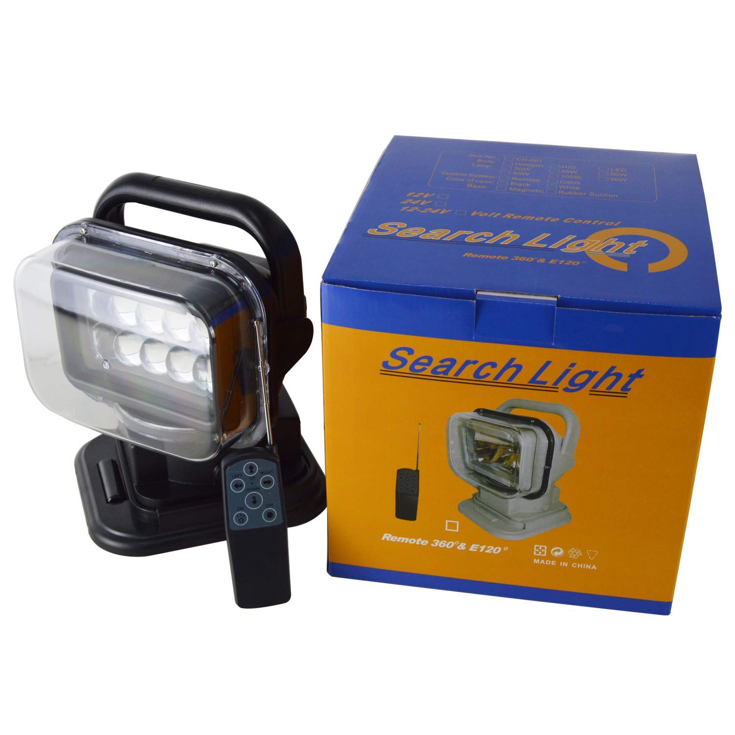 Willpower 50W Led strahler außen mit magnetfuß, Led arbeitsscheinwerfer mit Fernbedienung, LED Suchscheinwerfer für Geländewagen ATV Trucks Boote und mehr
