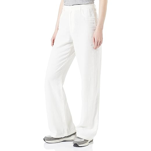 Only ONLHOPE-Caro EX HW Wide Linen Blend NOO Pantalones de Lino, Cloud Dancer, XS/32 De Las Mujeres