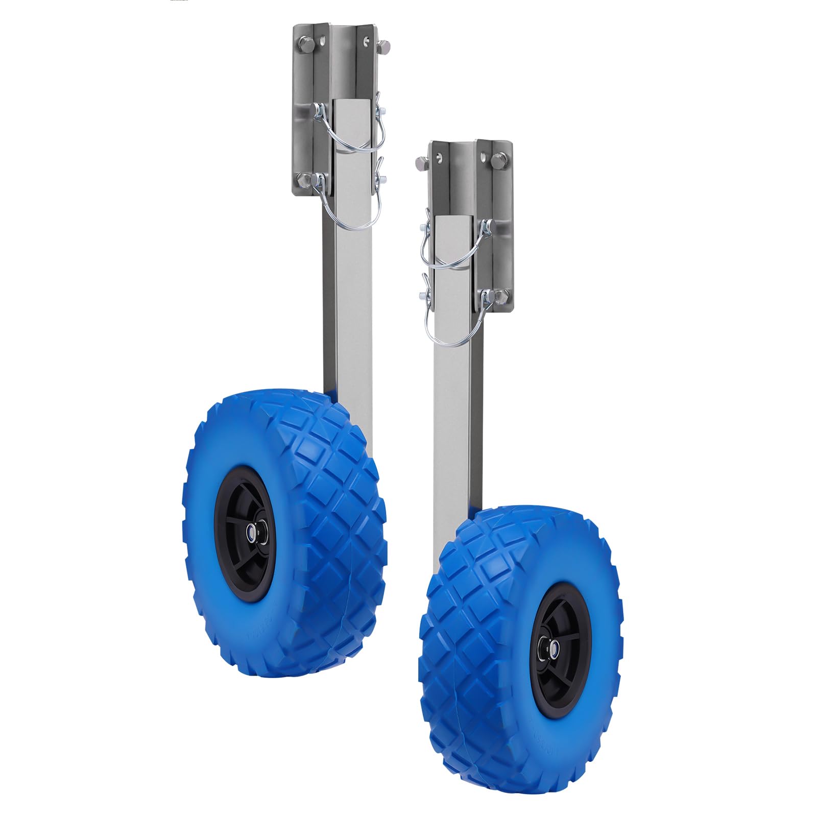 Ruedas inflables de remolque de barco Ruedas traseras de 10 pulgadas Ruedas correderas de acero inoxidable Ruedas de transporte plegables Kits para botes inflables, botes de remos ruedas