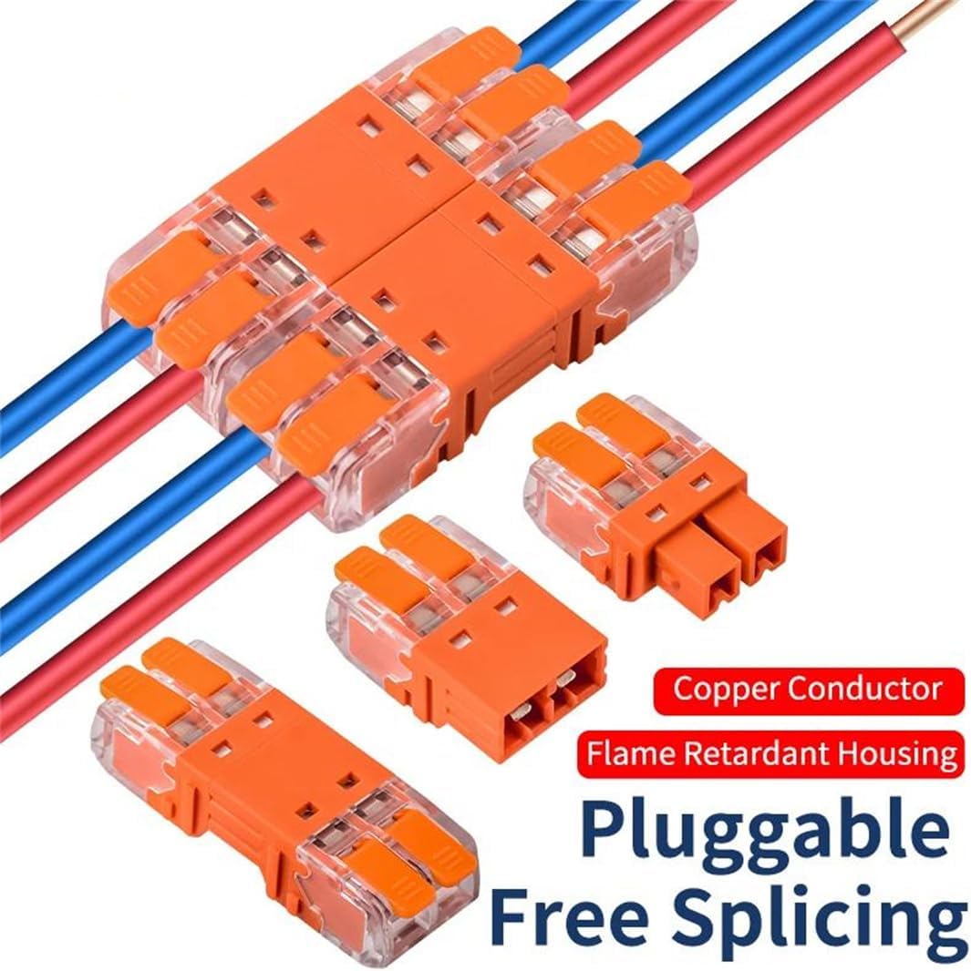 Quick Lever Wire Connectors Electrical Plug Splicing Disconnect 2 3 Pin Compact Male Female Terminal Blocks