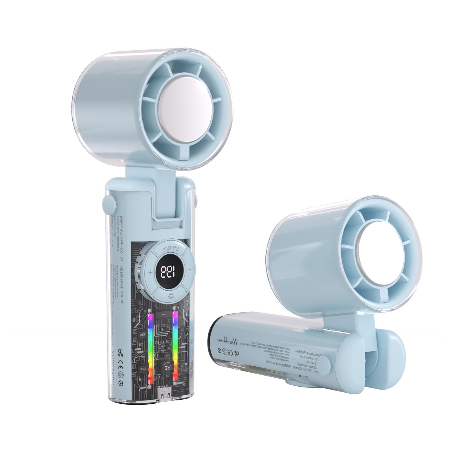 Ventilador de cuello ajustable de 4000 mAh para aliviar el calor de forma silenciosa y ligera