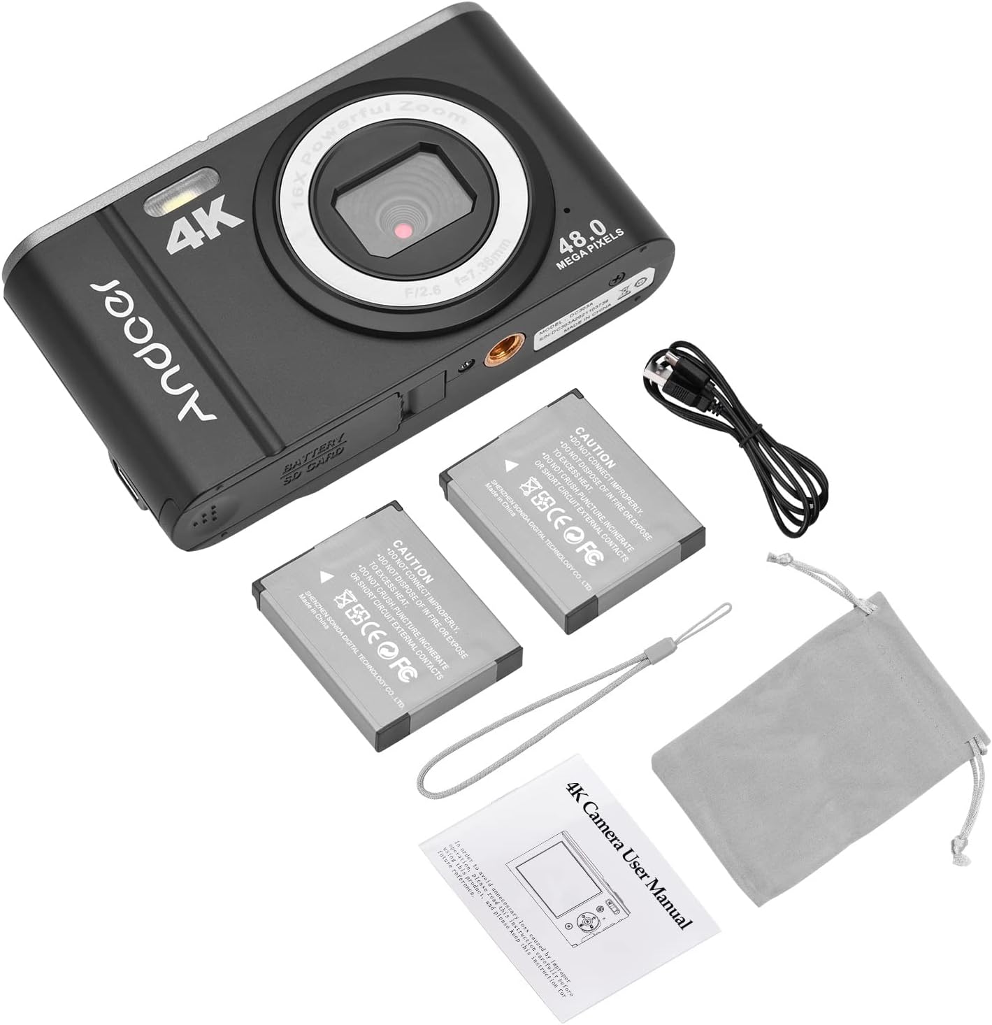 Andoer Fotocamera digitale, 48 MP, 4 K, schermo IPS da 2,8, fotocamera compatta, zoom digitale, con 2 batterie, scheda di memoria da 32 GB, cinturino da polso per adulti, anziani/bambini, viola Andoer Fotocamera digitale, 48 MP, 4 K, schermo IPS da 2,8, fotocamera compatta, zoom digitale, con 2 batterie, scheda di memoria da 32 GB, cinturino da polso per adulti, anziani/bambini, viola