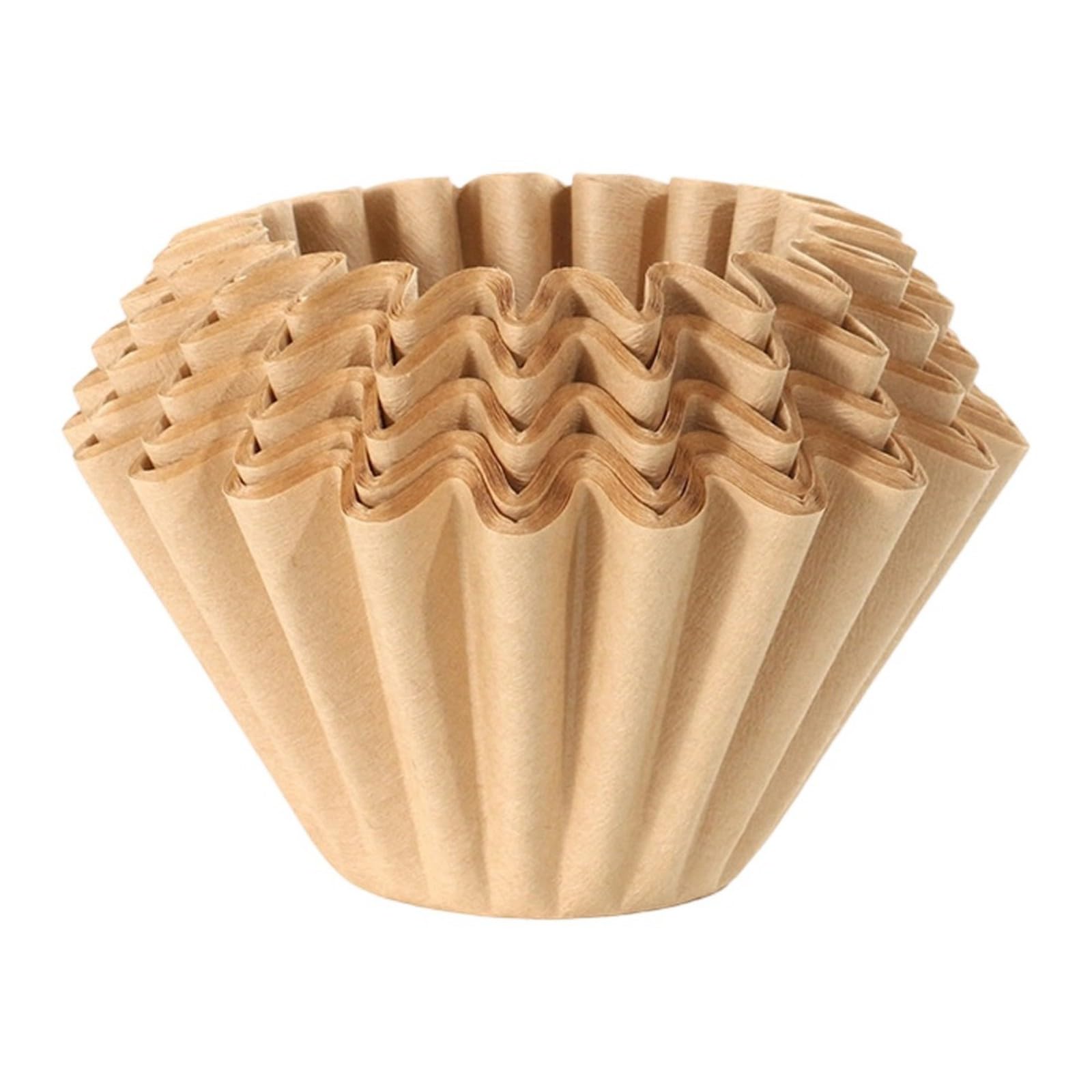 NVOQILIN 100 Count Unbleached Paper Coffee for Drip Maker High Efficiency Accessories Unbleached Coffee Filter Paper